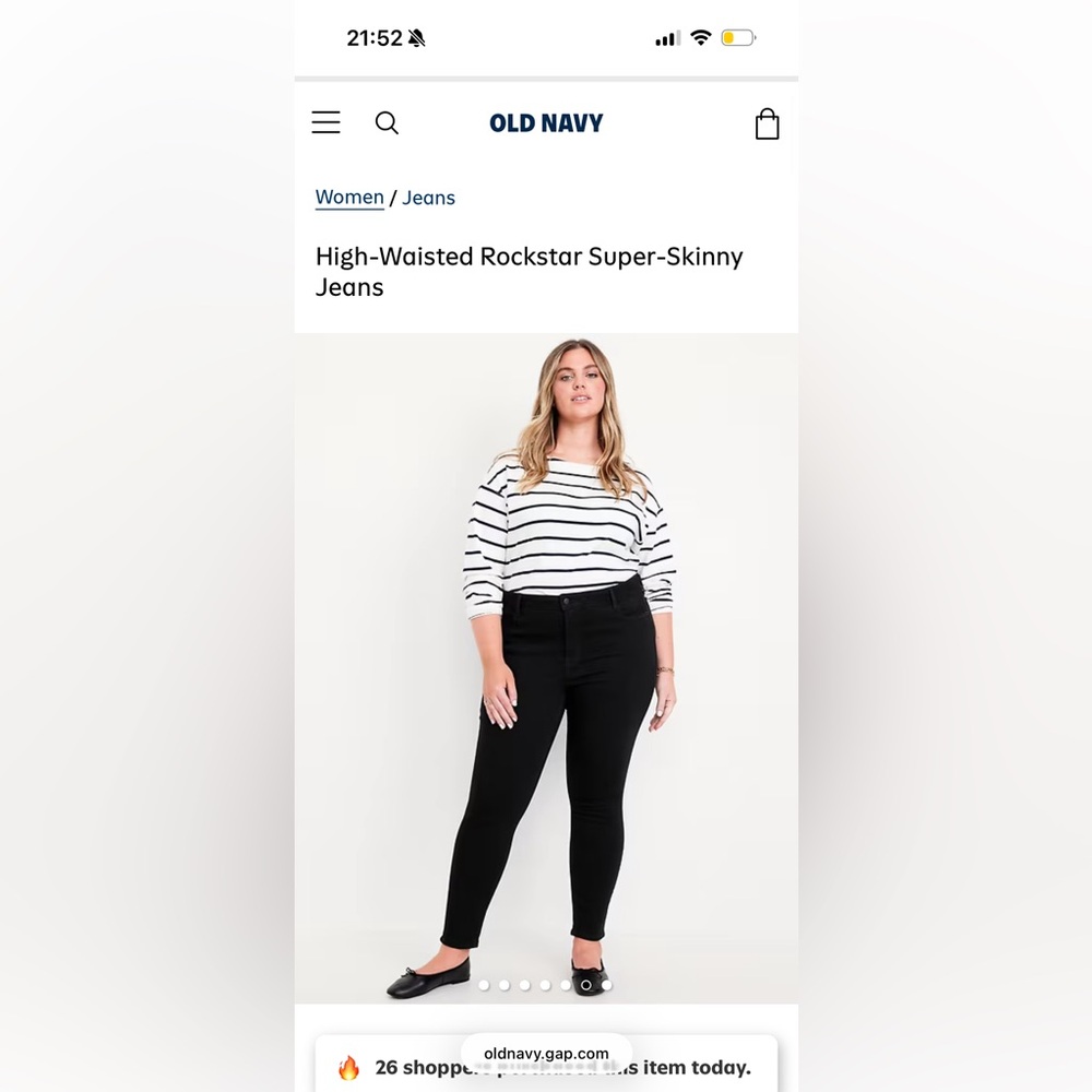 Old Navy Black High-Rise Rockstar Super Skinny Jeans